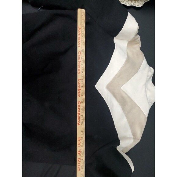 Mother The Big M Jacket Coat Tokyo Drift Black Beige White Zip Up Size Large NWT - Picture 11 of 12